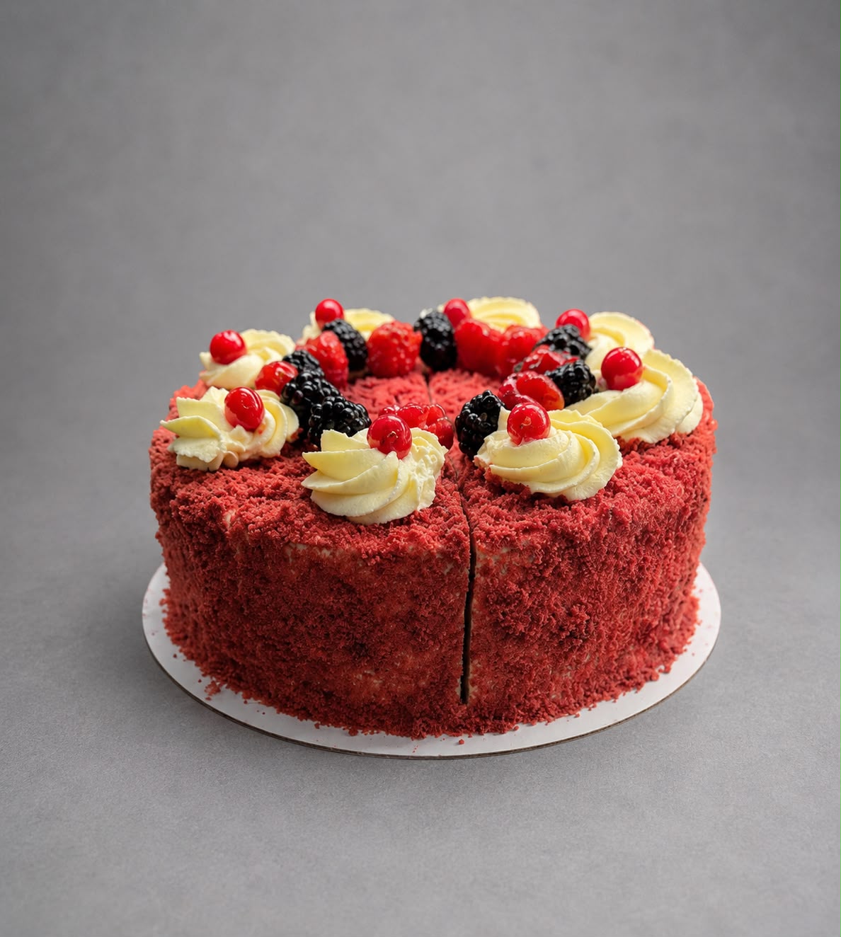 Luxe Red Velvet Bosvruchten Taart