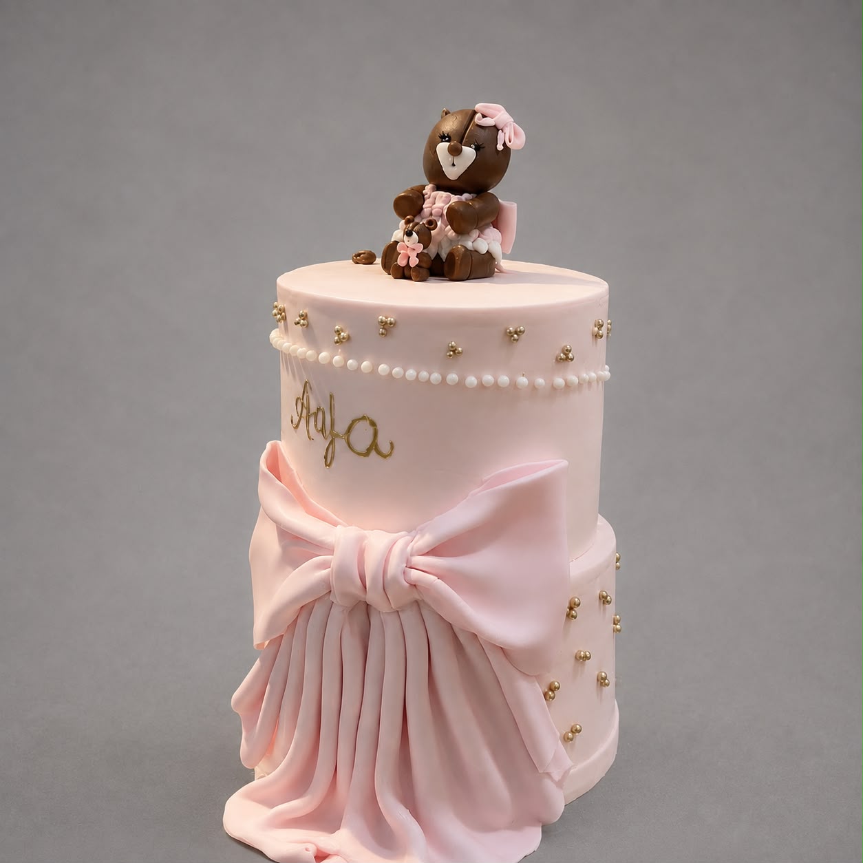 Luxe Teddy Bow Taart - Afbeelding 2